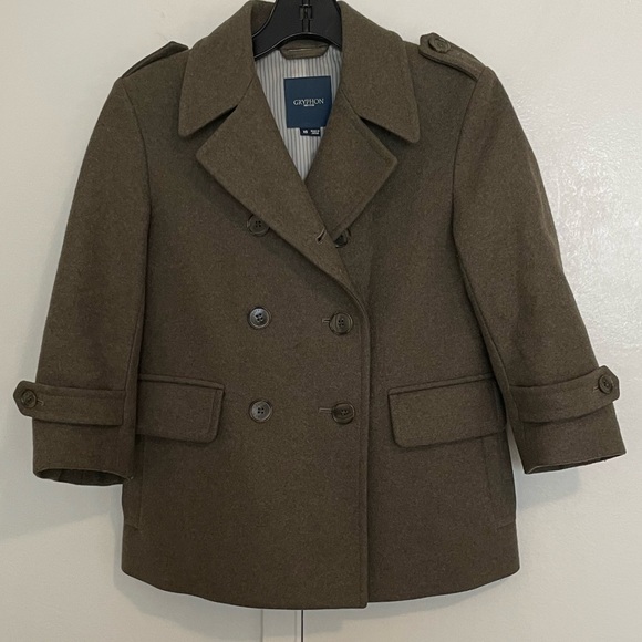 Gryphon Jackets & Blazers - Gryphon New York Olive Shrunken Wool Pea Coat Double Breasted Size XS